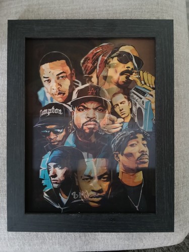 Hip hop legends rap - hip, framed