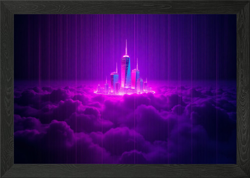 Floating holographic city - floating,