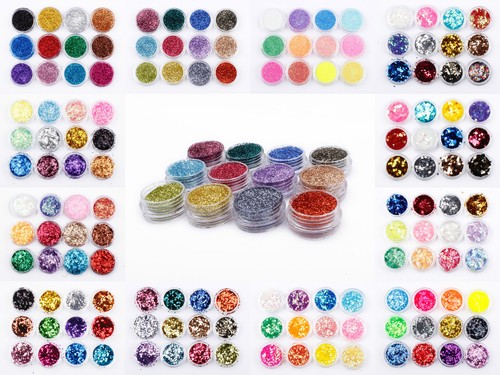 12pc cosmetic glitter pot set - 12pc,