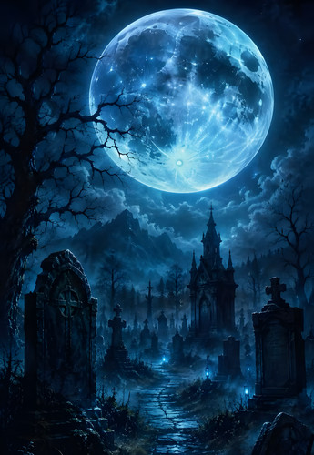 Full holographic gothic blue - gothic,