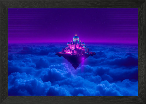 Floating holographic city - floating,