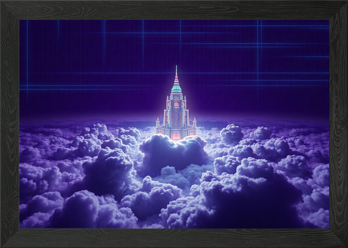 Floating holographic city - floating,