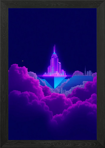 Floating holographic city - floating,